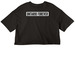 Homes Brewery Shame T Shirt, a Black Women?s Cropped Cotton Tee (back-view)