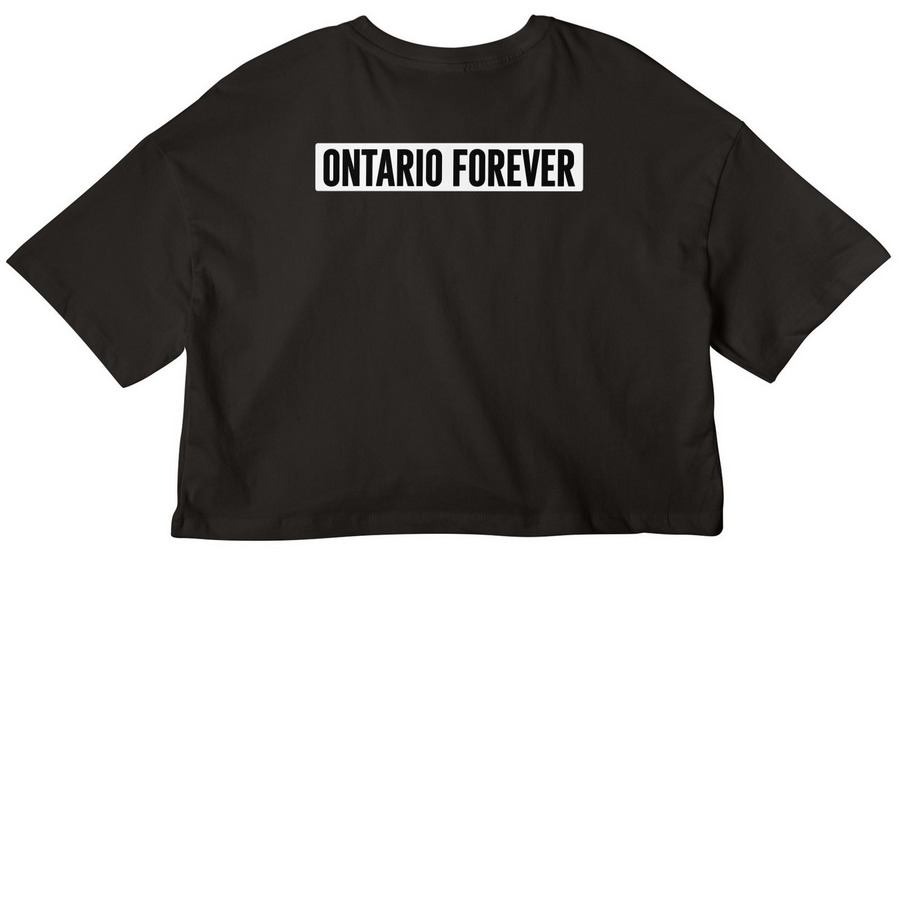 Homes Brewery Shame T Shirt, a Black Women?s Cropped Cotton Tee (back-view)