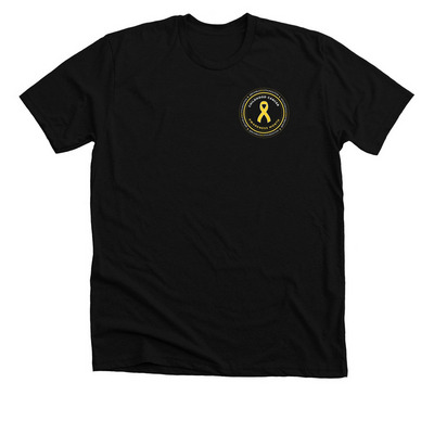 Childhood Cancer Awareness Light Logo, a Solid Black Blend Premium Unisex Tee