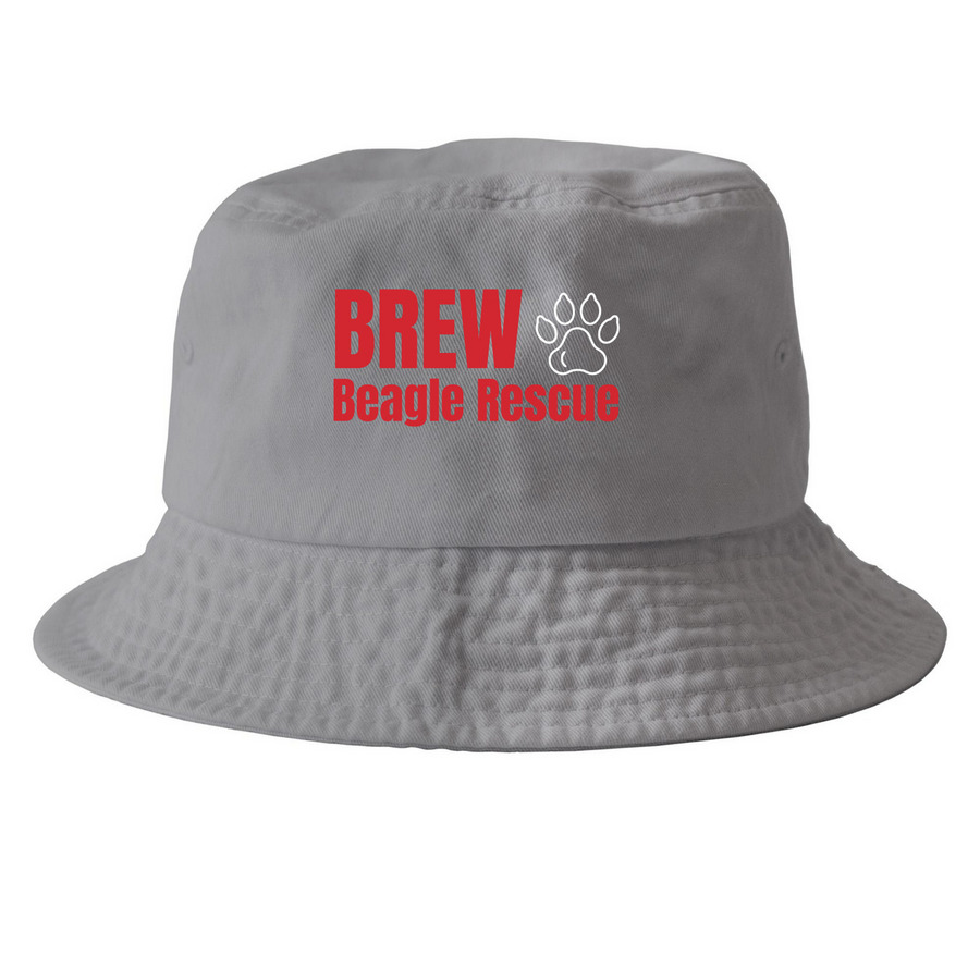 BREW Billed or Bucket Hat, a Grey Printed Bucket Hat
