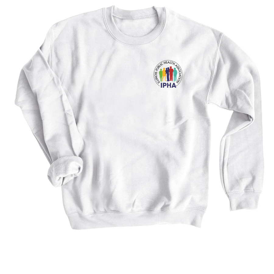 IPHA Logo, a White Crewneck Sweatshirt