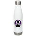 Subrina Enterprise, a White Stainless Steel Water Bottle (back-view)