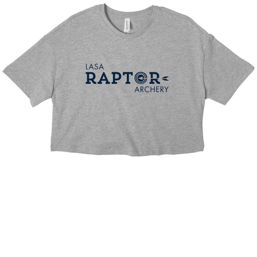 Raptor arrow apparel, a Athletic Heather Women?s Cropped Cotton Tee