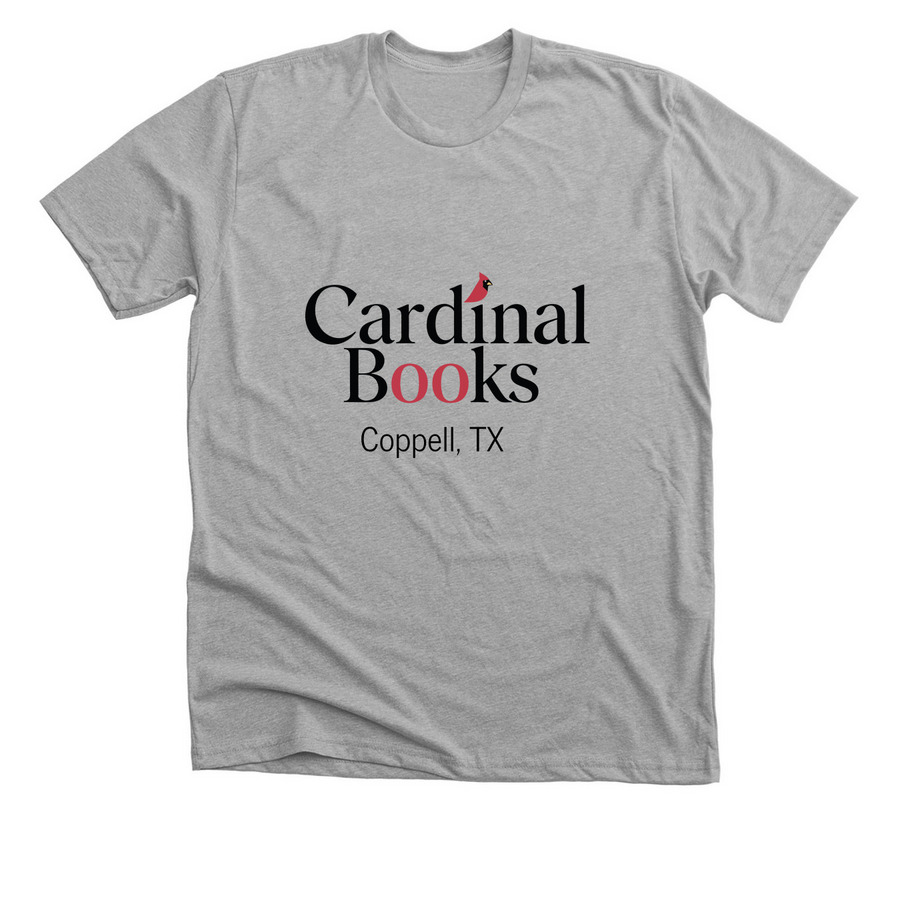 Cardinal Books Shirt, a Athletic Heather Premium Unisex Tee