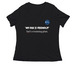 &nbsp;Friendly vs. Trained ? TTL Long Sleeve, a Black Women's Relaxed V-Neck Tee