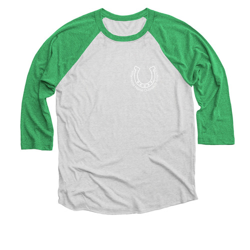 Trust your Mule, a Envy and Heather White 3/4 Sleeve Baseball Tee