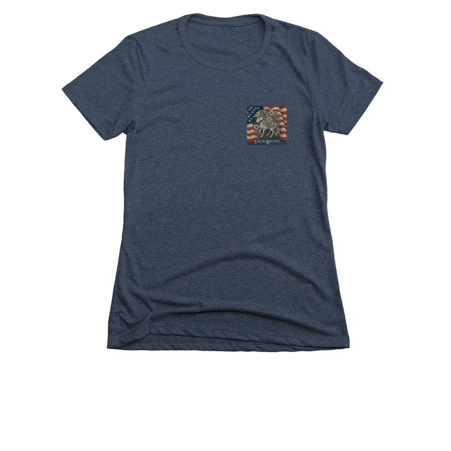 American Flair & Mini Fun, a Midnight Navy Women's Slim Fit Tee
