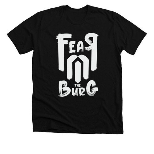 THE BURG - FEAR THE BURG, a Solid Black Blend Premium Unisex Tee
