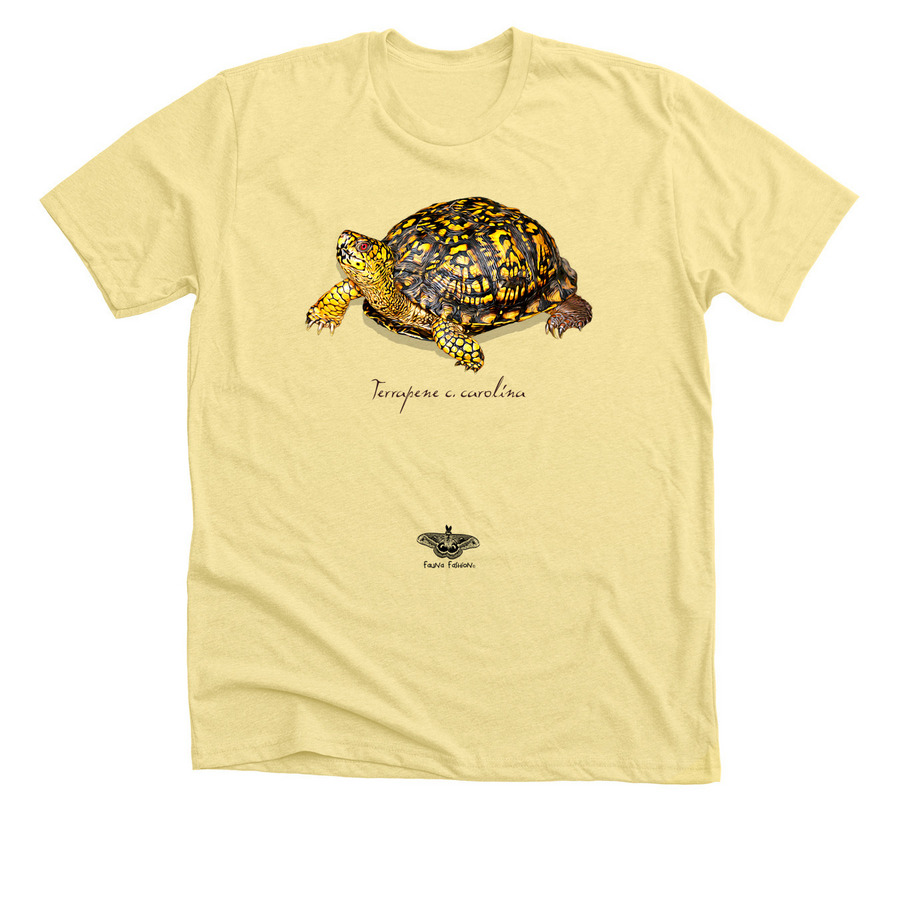 Eastern Box Turtle, a Heather Yellow Gold Premium Unisex Tee
