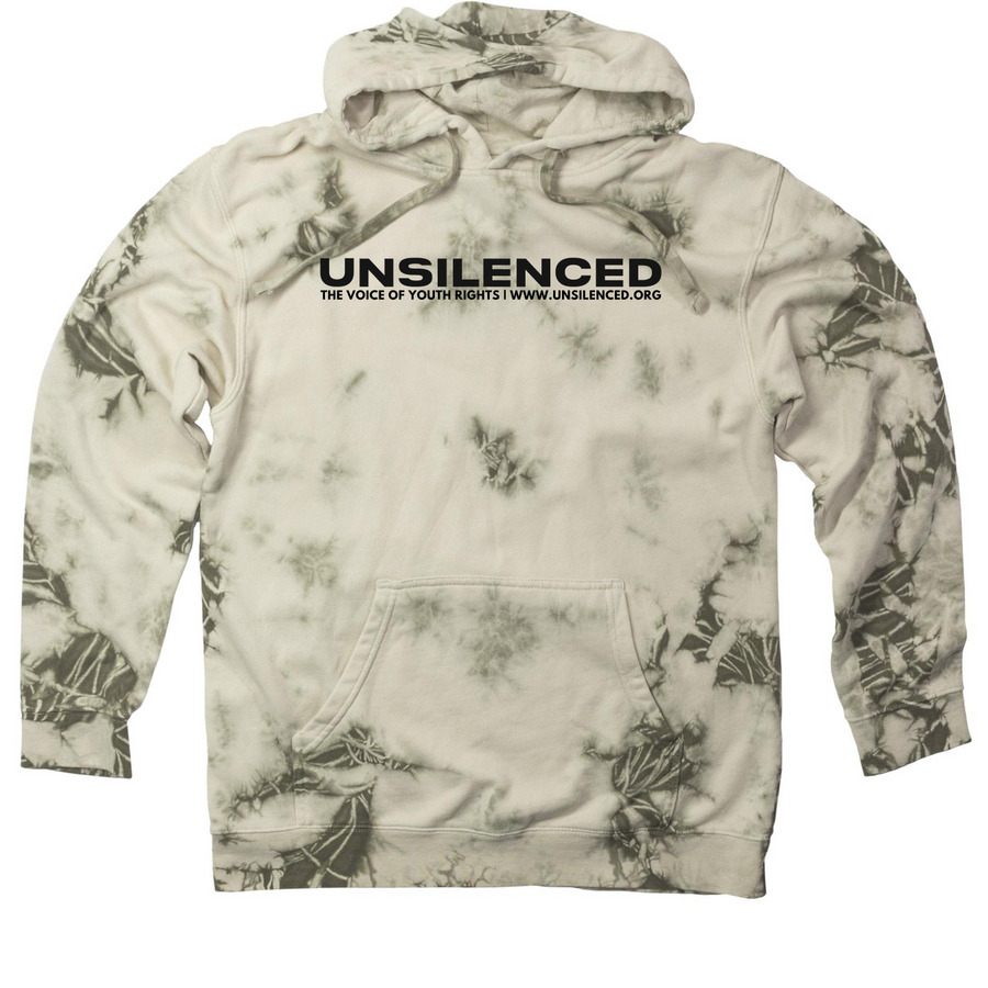 "Survivor of the TTI" (BLACK), a Olive Tie Dyed Pullover Hoodie