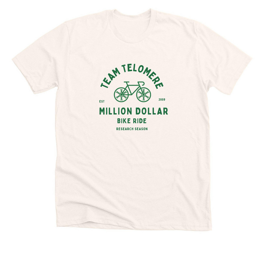 Team Telomere Million Dollar Bike Ride 2026&nbsp;, a Heather Natural Premium Unisex Tee