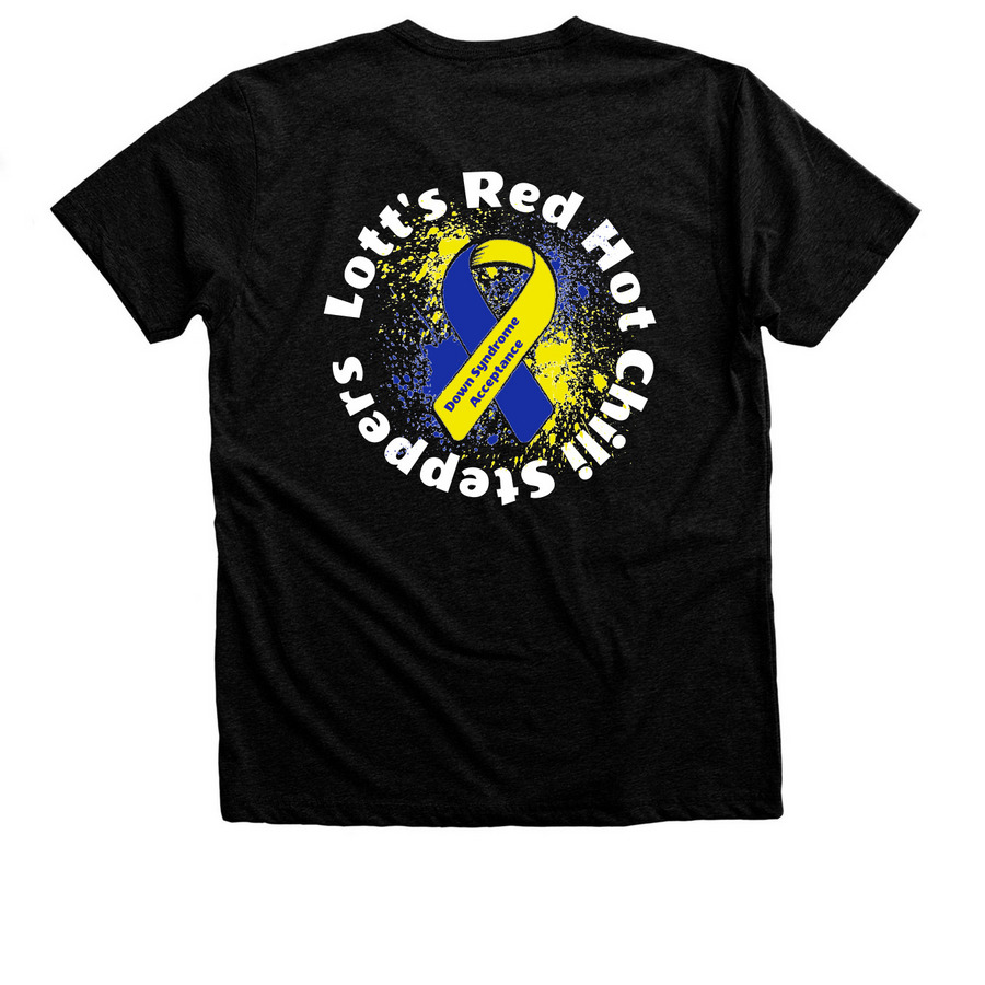 Lott's Red Hot Chili Steppers, a Black Heather Premium Unisex Tee (back-view)