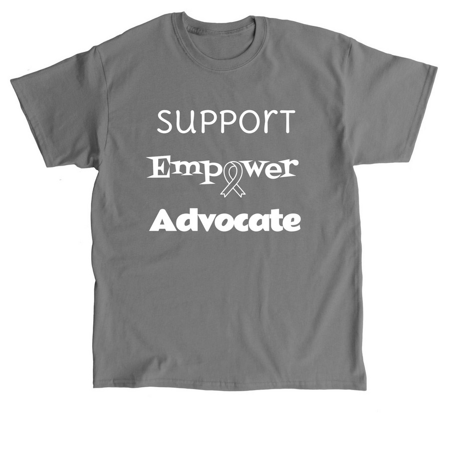 Support, Empower, Advocate., a Charcoal Classic Unisex Tee