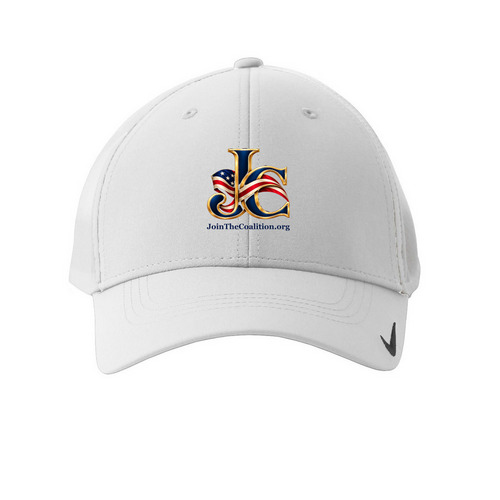 Coalition Cap, White | Coalition Classics, a White Printed Nike Dri-FIT Legacy Performance Cap