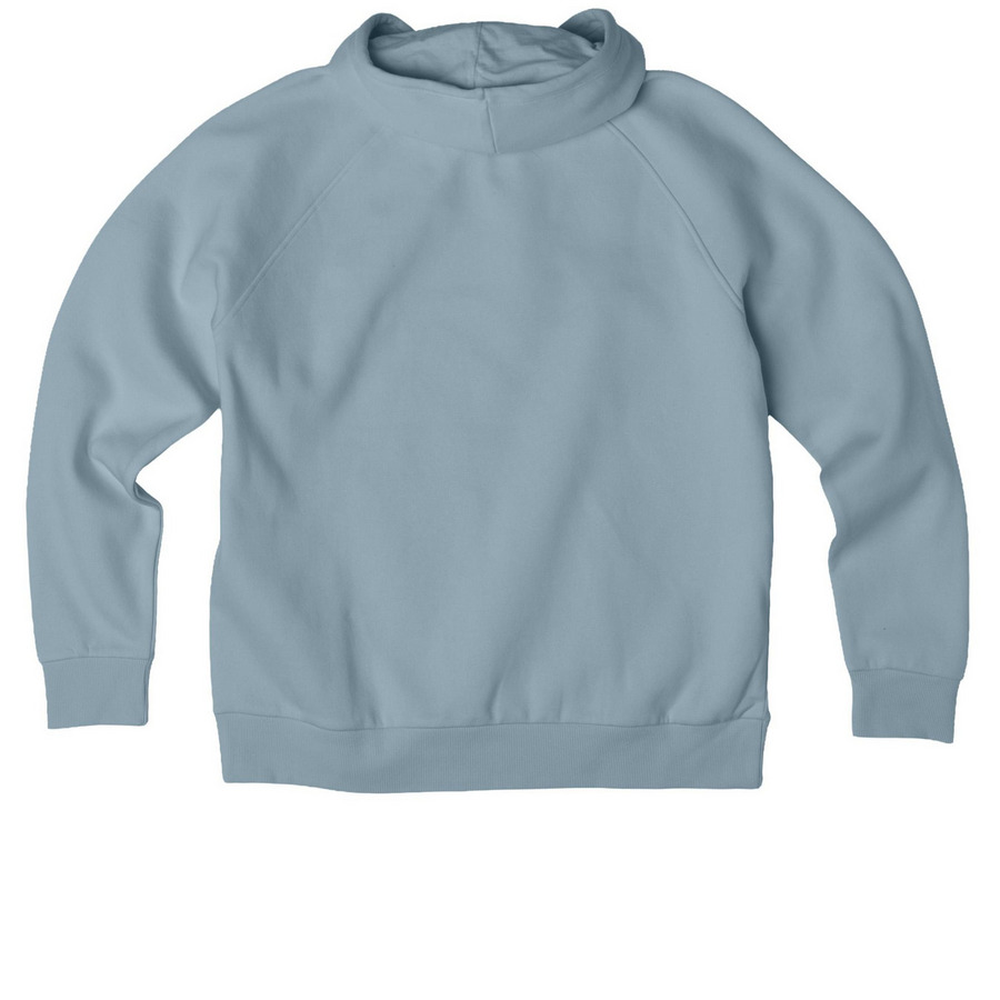 Why Not Lyrics, a I Like You Blue Allmade Organic CVC Pullover Hoodie (back-view)