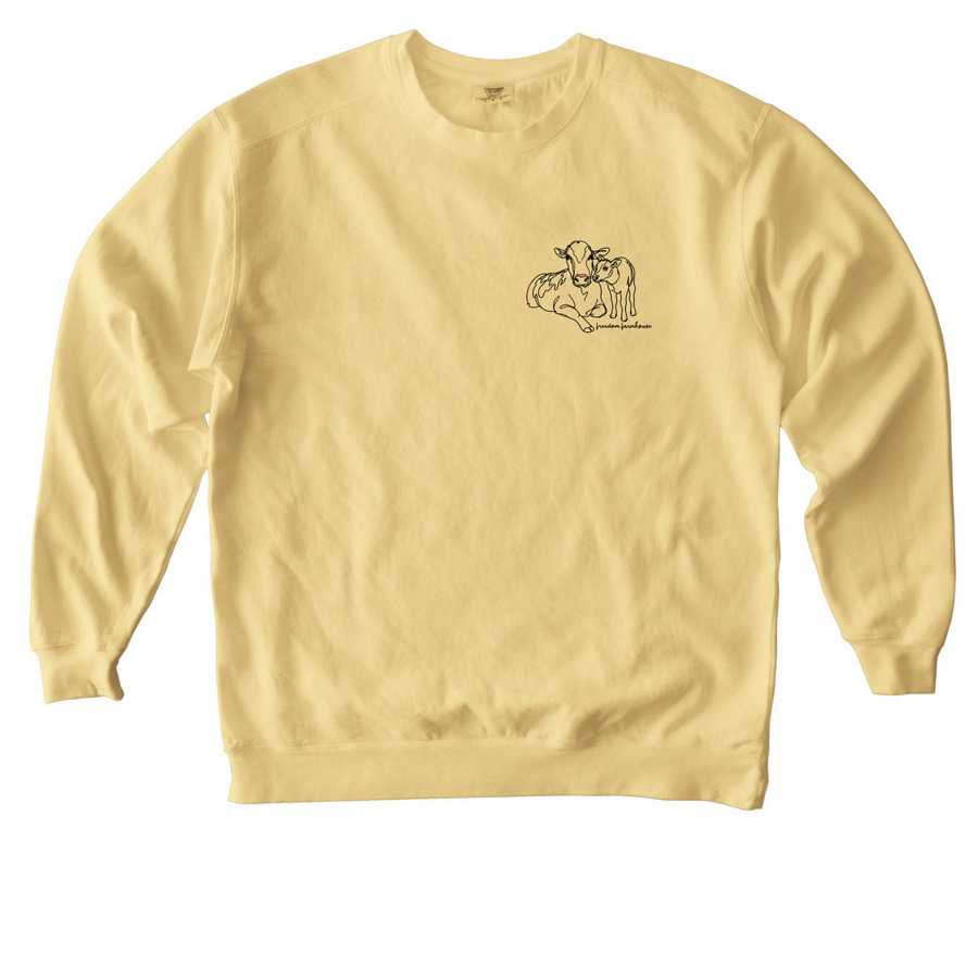 Clarabelle and Baby, a Butter Comfort Colors Crewneck Sweatshirt