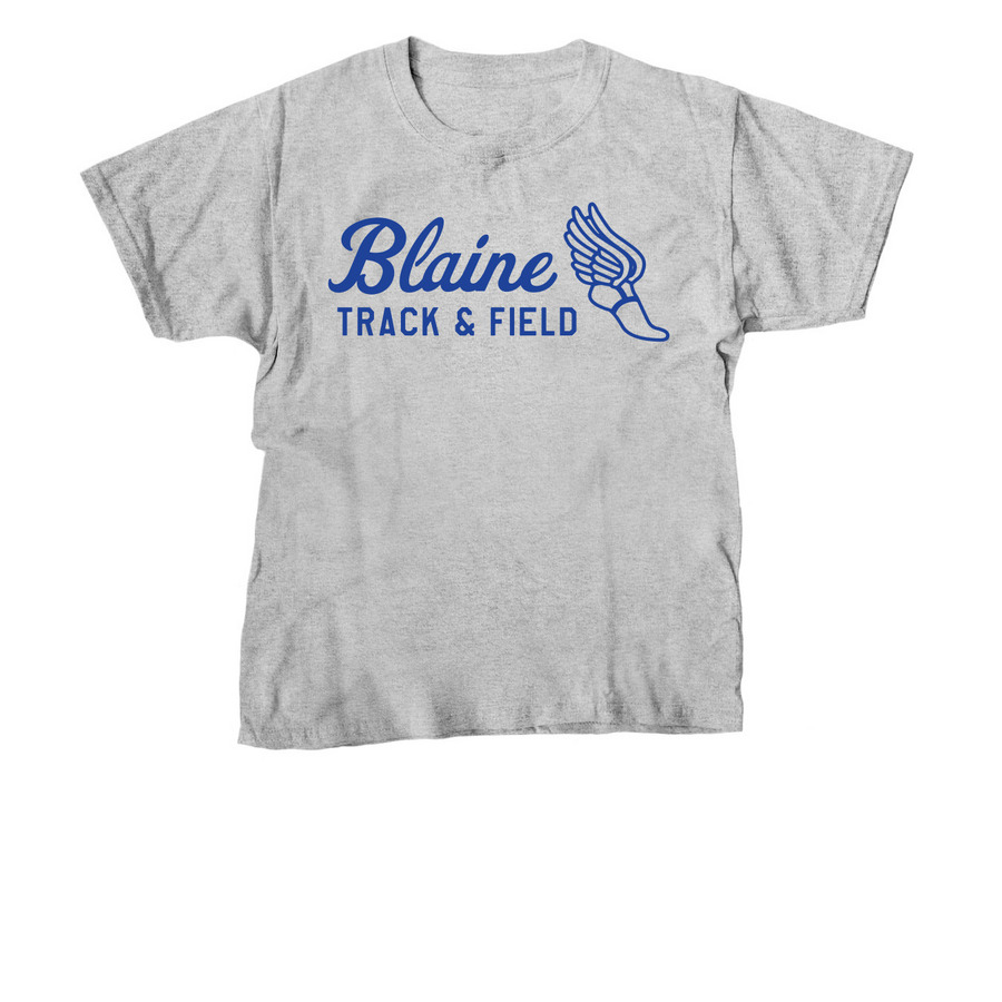 Blaine Track & Field Royal, a Sport Grey Youth Unisex Tee