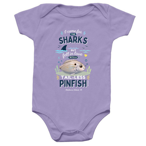Tail-less Pinfish Onesie, a Lavender Infant Onesie