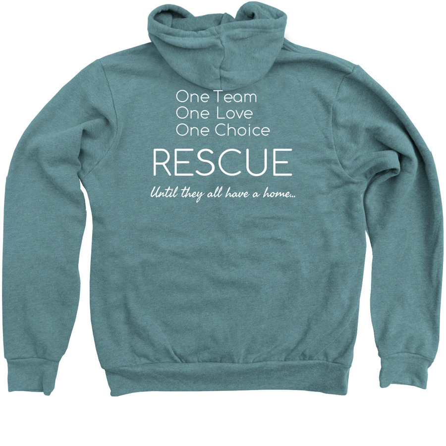 Official TLC Logo Apparel 2020 - White, a Heather Deep Teal Zip Up Hoodie (back-view)