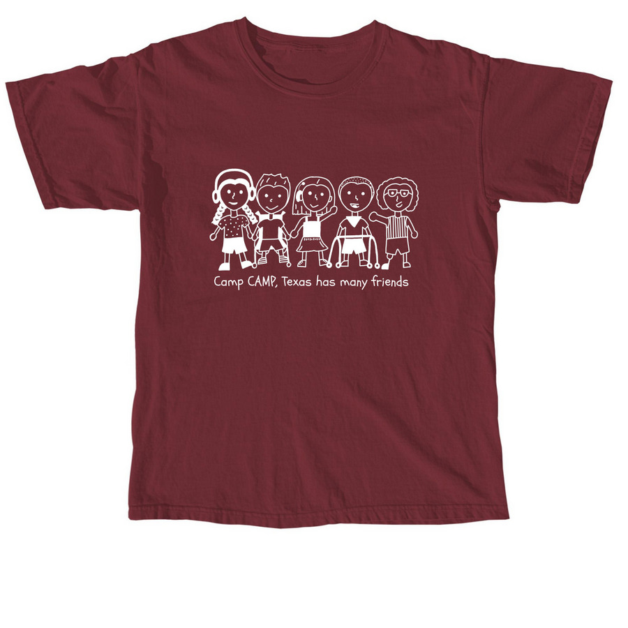 Camp CAMP friends!, a Brick Comfort Colors Unisex Tee
