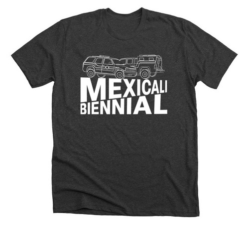 MexiCali Biennial graphic tees, a Dark Grey Heather Premium Unisex Tee