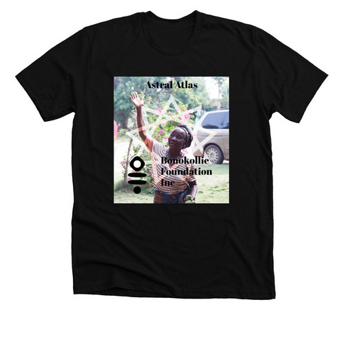 Astral Atlas, a Solid Black Blend Premium Unisex Tee