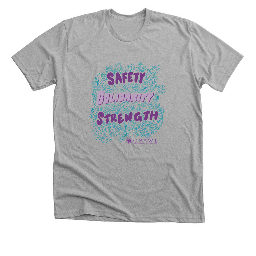OPAWL's&nbsp; 3S's, a Athletic Heather Premium Unisex Tee