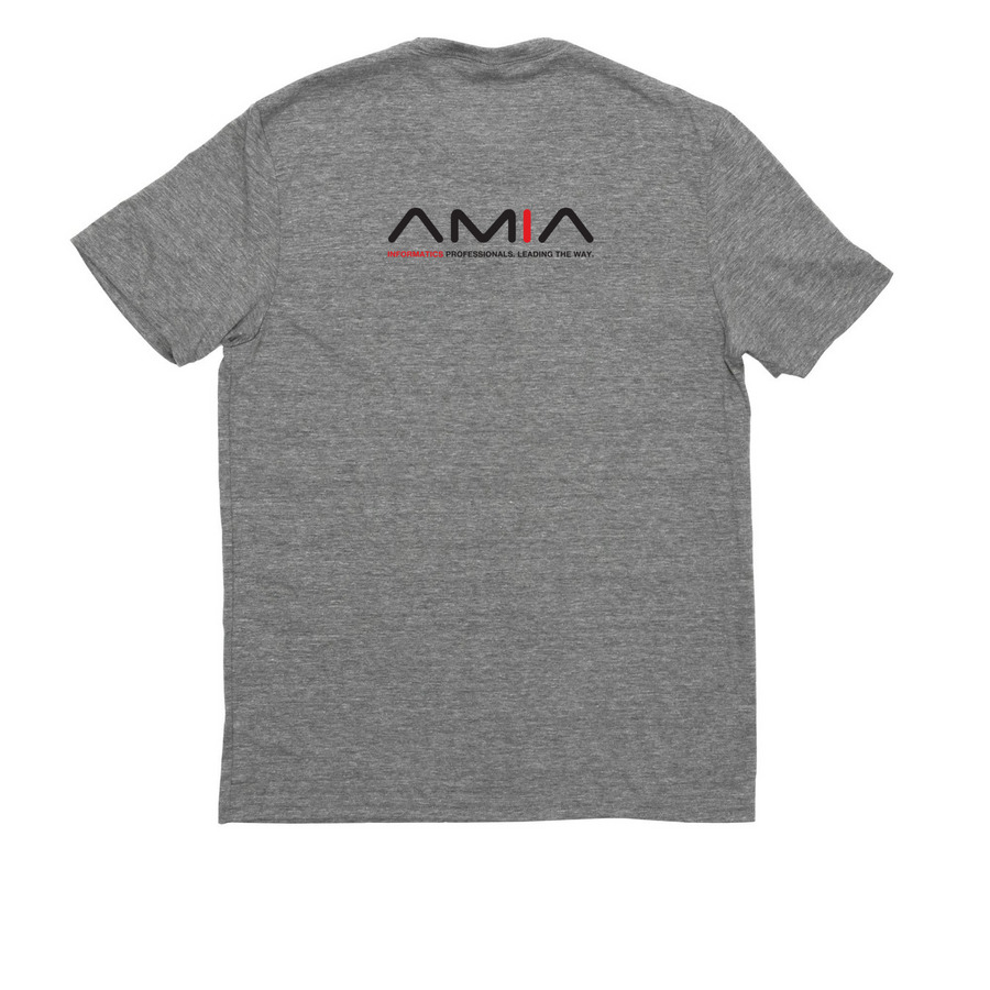 Resting Informatics Face, a Aluminum Grey Allmade Eco Triblend Unisex Tee (back-view)