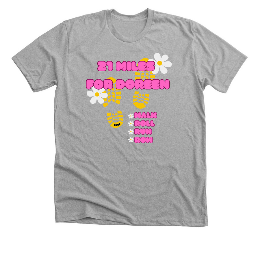 21 Miles For Doreen, a Athletic Heather Premium Unisex Tee