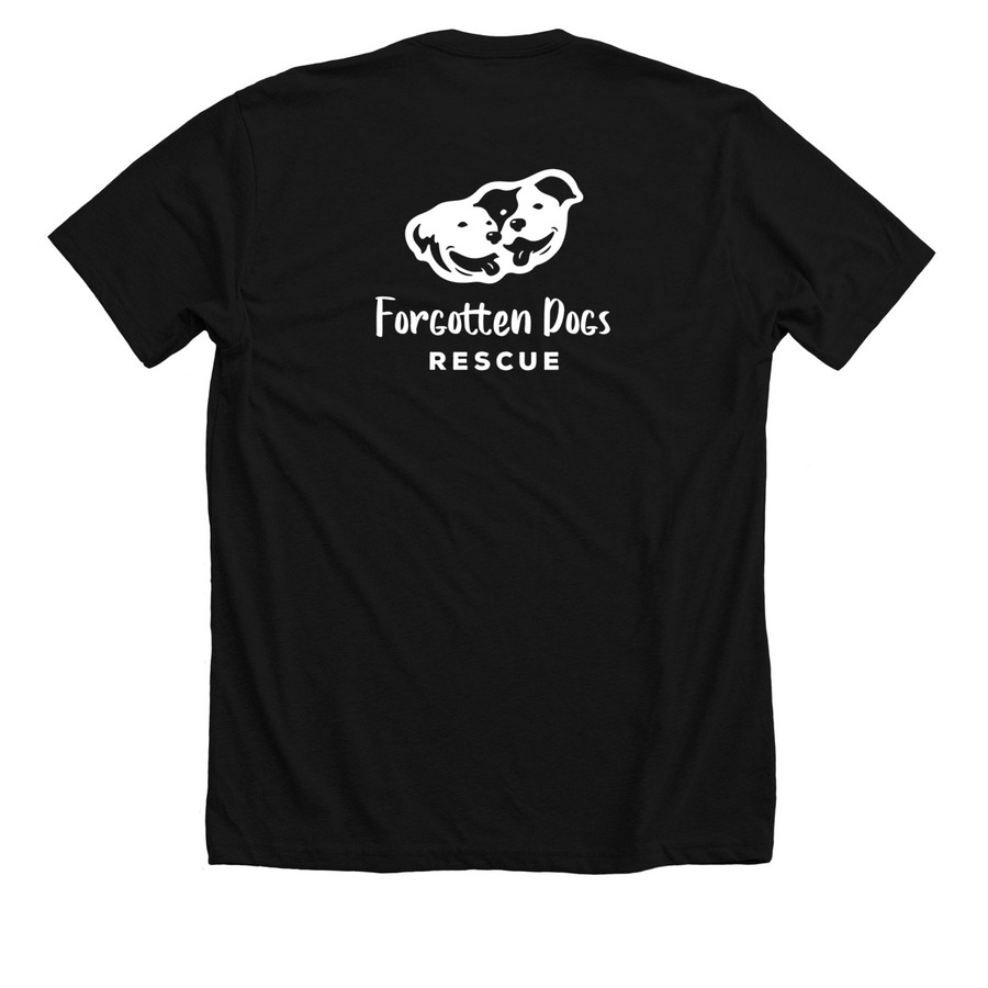 Classic Big Heads, Big Hearts, a Solid Black Blend Premium Unisex Tee (back-view)