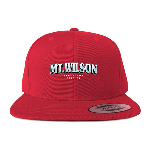 Mt Wilson Los Angeles&nbsp;, a Red Printed Snapback Hat