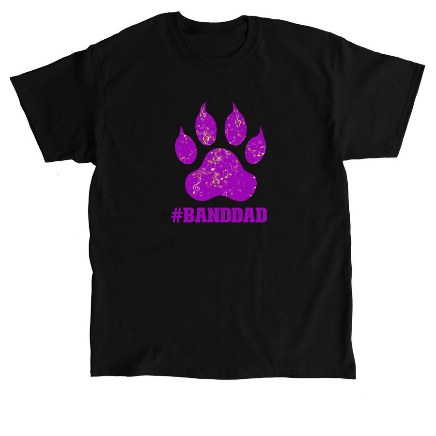 #BandDad T-shirt, a Black Classic Unisex Tee
