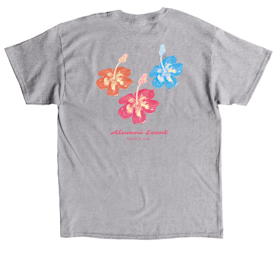 Alumni Event Shirt, a Sport Grey Classic Unisex Tee (back-view)