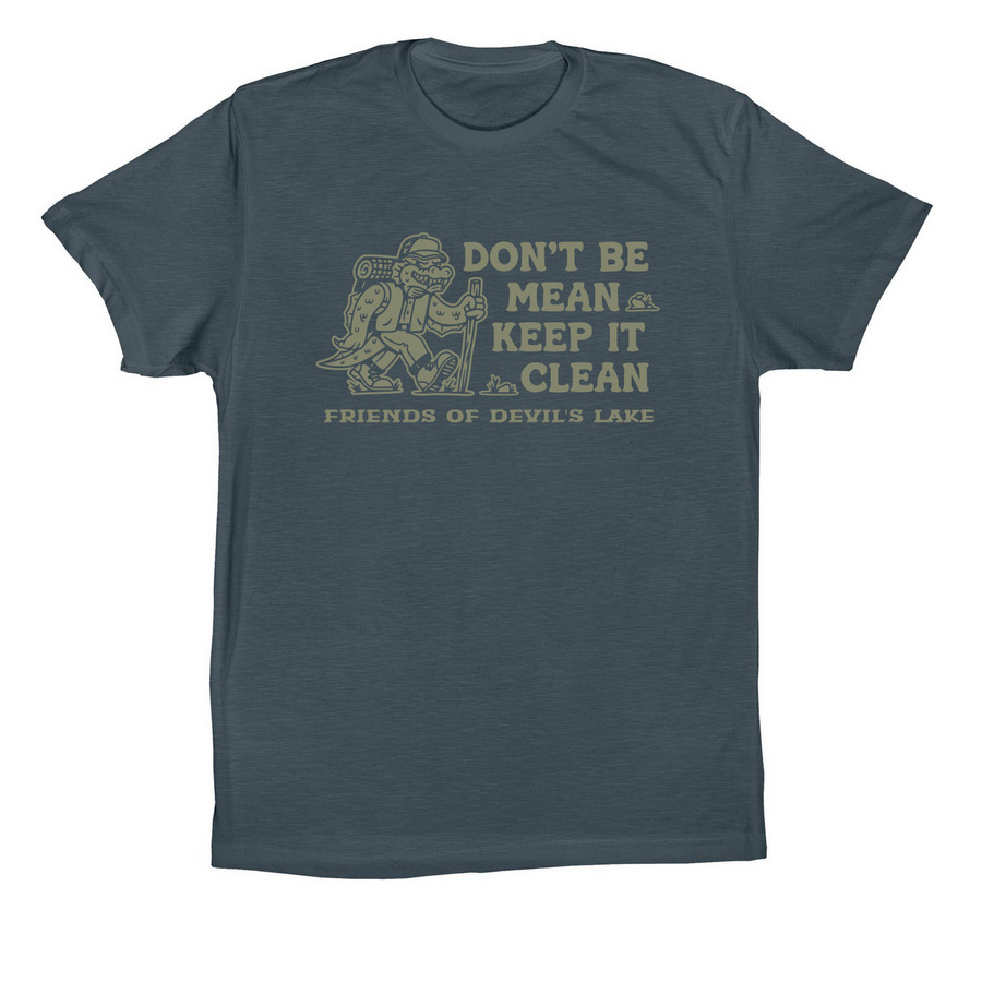 Keep It Clean Shirt (Sage), a Vintage Navy Premium Cotton Tee