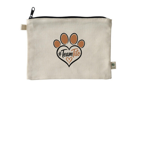 A handy bag to remind you of Tito, a Natural 9"x7" Hemp Blend Pouch