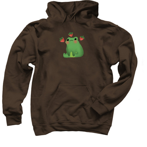 Froggy, a Dark Chocolate Pullover Hoodie