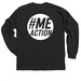 #MillionsMissing #MEAction Tees & More, a Black Classic Long Sleeve Tee (back-view)