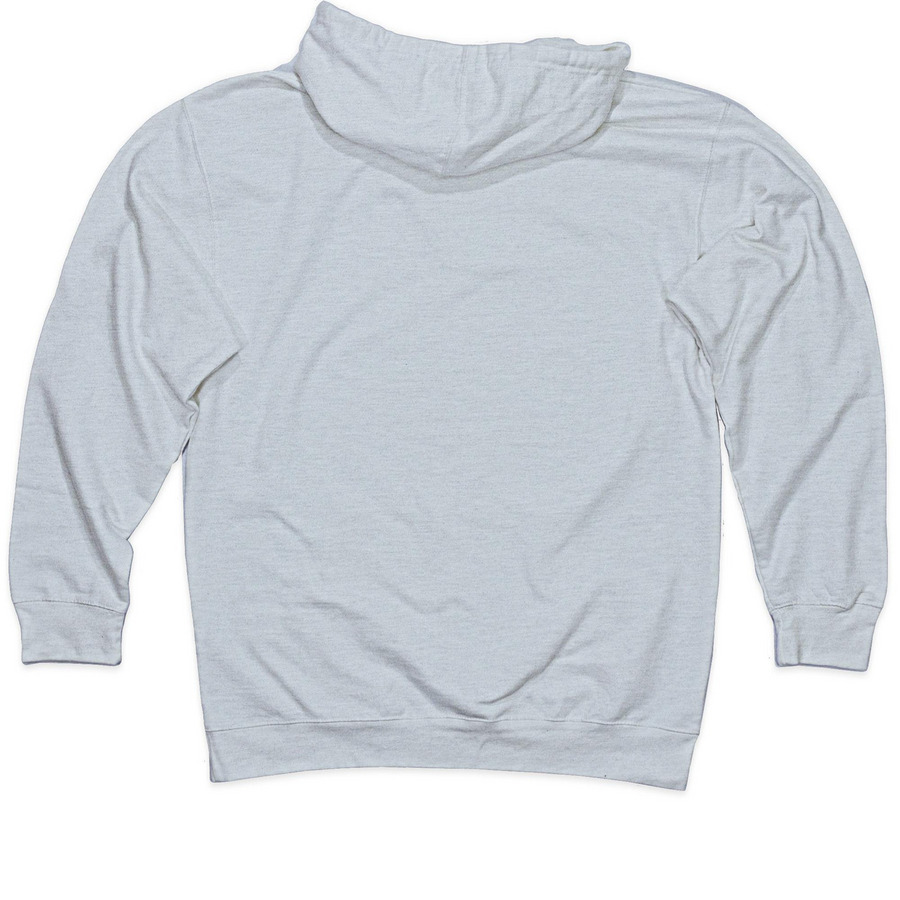 Lone Wolf Logo Hoodie, a Grey Heather Midweight Pullover Hoodie (back-view)