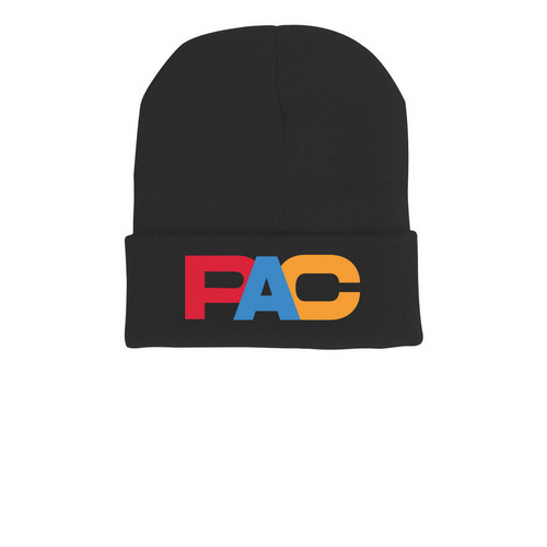 PAC Beanie, a Black Printed Cuffed Beanie