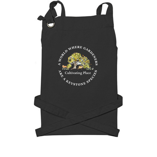 Cultivating Place Apron, a Black Cotton Canvas Pocket Apron