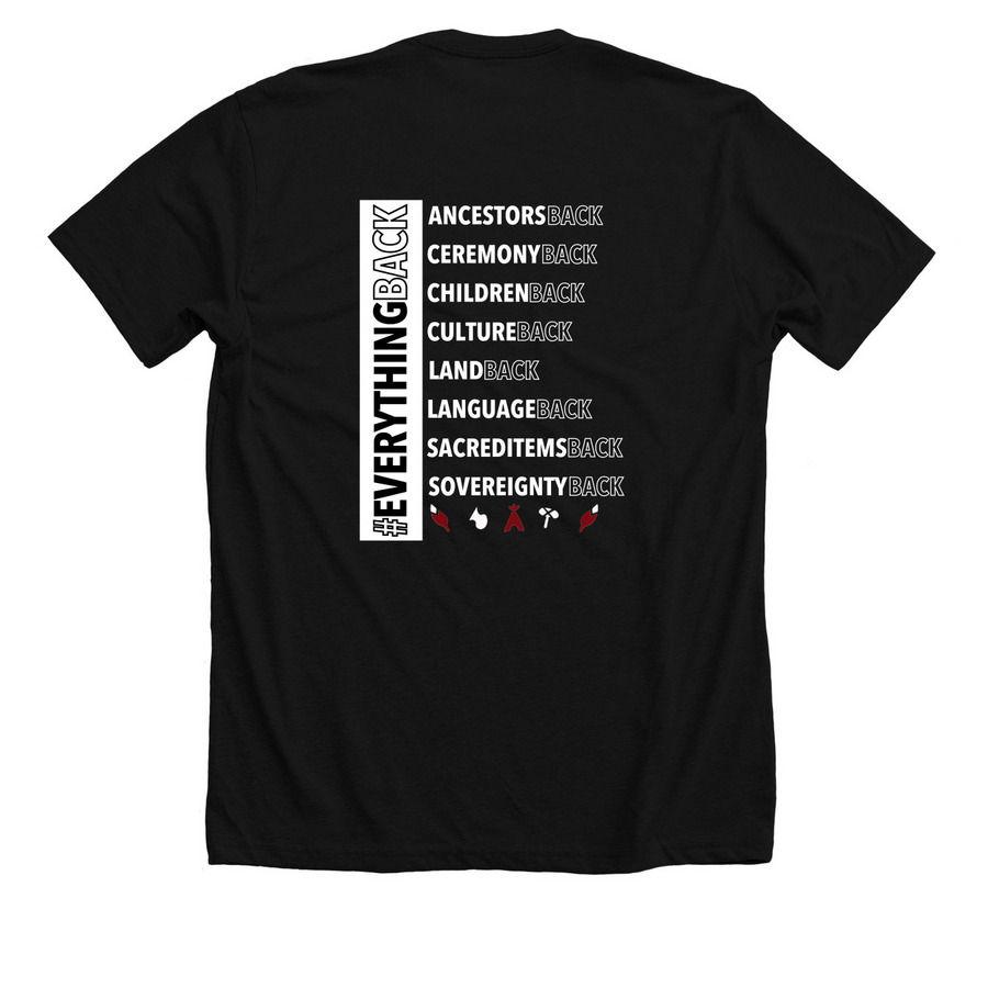 Association on American Indian Affairs, a Solid Black Blend Premium Unisex Tee (back-view)