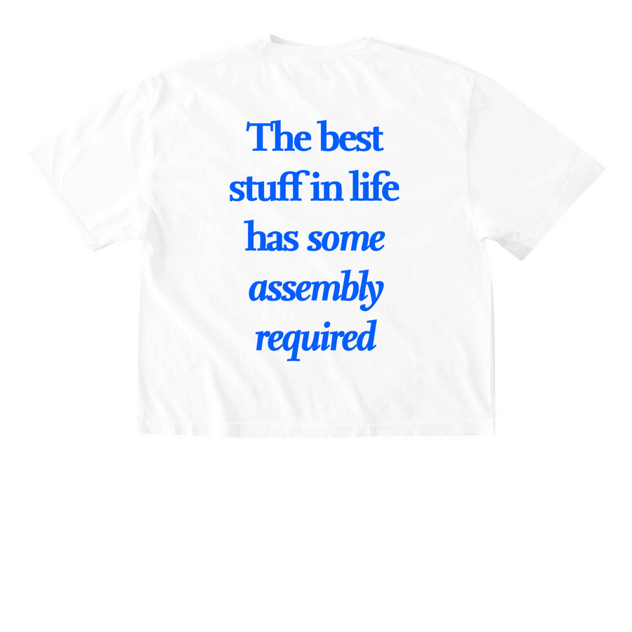 The Best Stuff, a White Comfort Colors Boxy Tee (back-view)