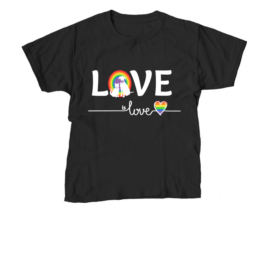 Young at Heart Pride, a Black Youth Unisex Tee