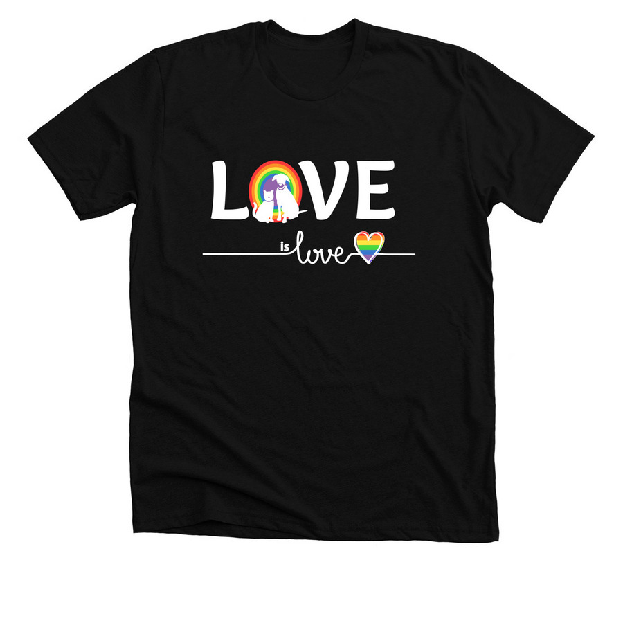 Young at Heart Pride, a Solid Black Blend Premium Unisex Tee