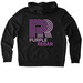 Purple Rebar Full-Zip Hoodie Black, a Deep Black Allmade Organic French Terry Zip Up Hoodie (back-view)