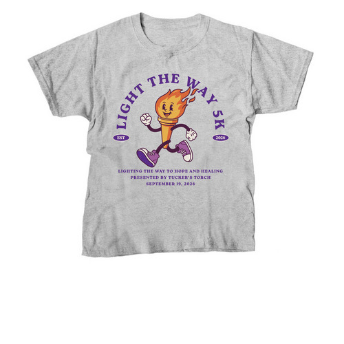 Youth Light the Way 5K, a Sport Grey Youth Unisex Tee