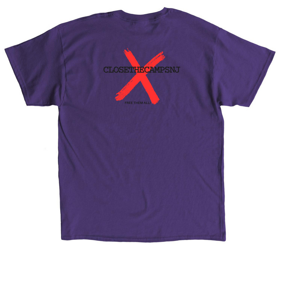 closethecampsnj - WE GET THERE TOGETHER, a Purple Classic Unisex Tee (back-view)