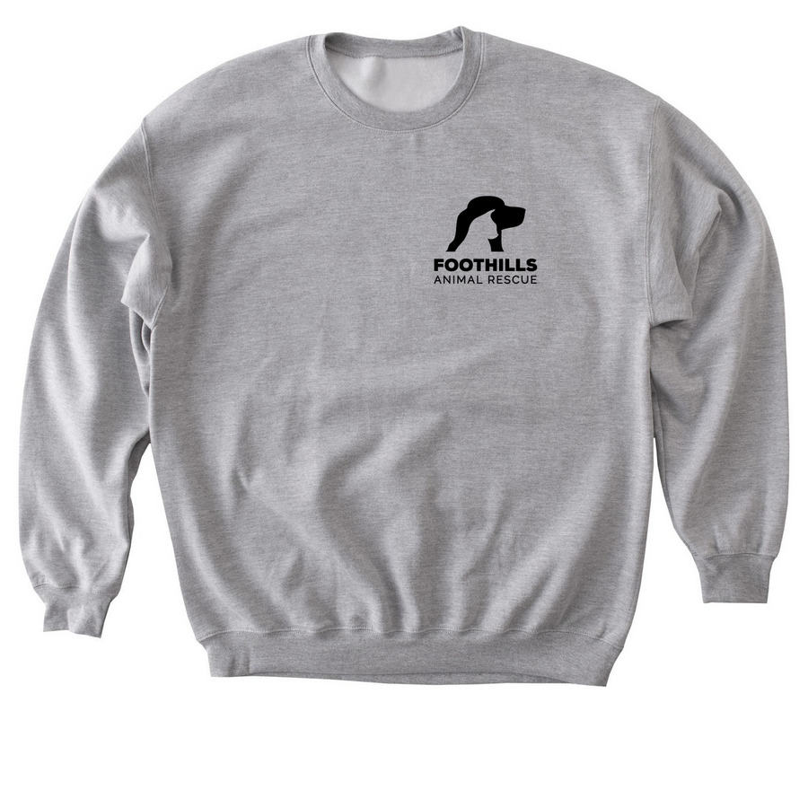 Sweatshirts - Rescue. Care. Adopt. Black Logo, a Sport Grey Softstyle Crewneck Sweatshirt