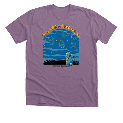 They Still Talk About You, a Heather Purple Premium Unisex Tee