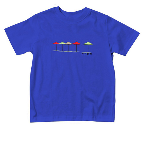 Toddler Tee With Text on Back, a Royal Blue Toddler Tee
